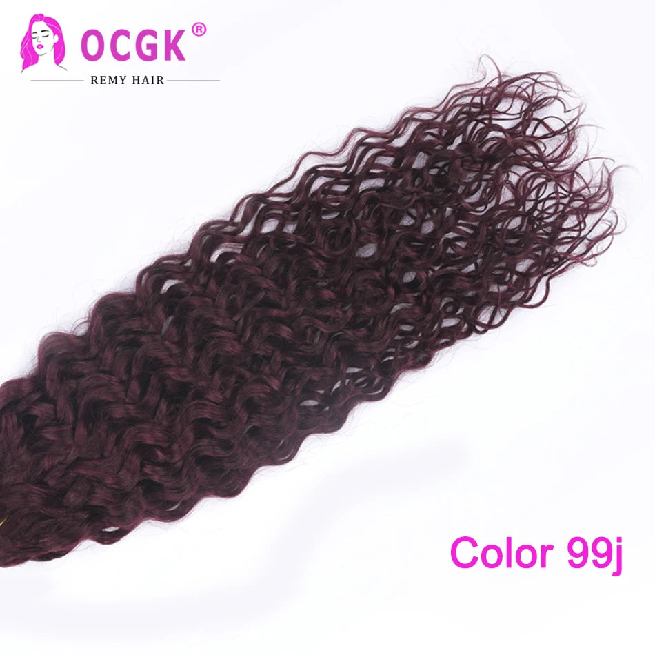 OCGK Water Wave Tape In Human Hair Extensions 12-26Inch 100% Human Hair Seamless Skin Weft Tape In Wavy Hair Extensions 2.5G/Pc