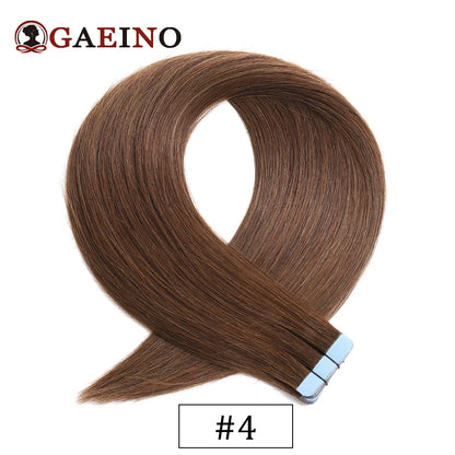 Tape In Hair Extensions Human Hair Real Natural Hair European Straight Blonde Skin Weft Adhesives Remy Hair Extension 2.0G/PC