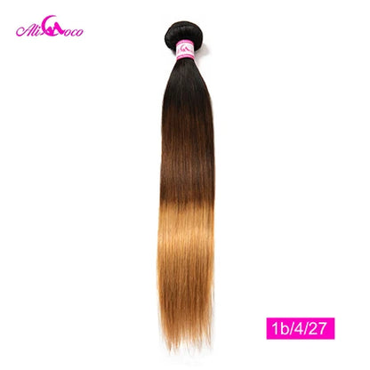 Ali Coco Brazilian Straight Hair 1/3/4 Bundles "8-30" inch  #2/#4/1b/27/ #27/1b/99j Non Remy Ombre Hair 100% Human Weave Bundles