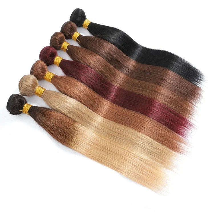 #27 Straight Human Hair Extensions Bundles 100g/pc Brazilian Virgin Hair Soft and Silky For Women 100% Human Hair Extensions