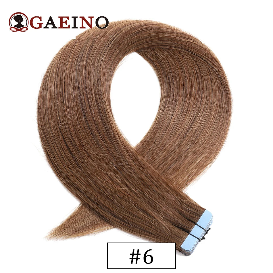 Tape In Hair Extensions Human Hair Real Natural Hair European Straight Blonde Skin Weft Adhesives Remy Hair Extension 2.0G/PC