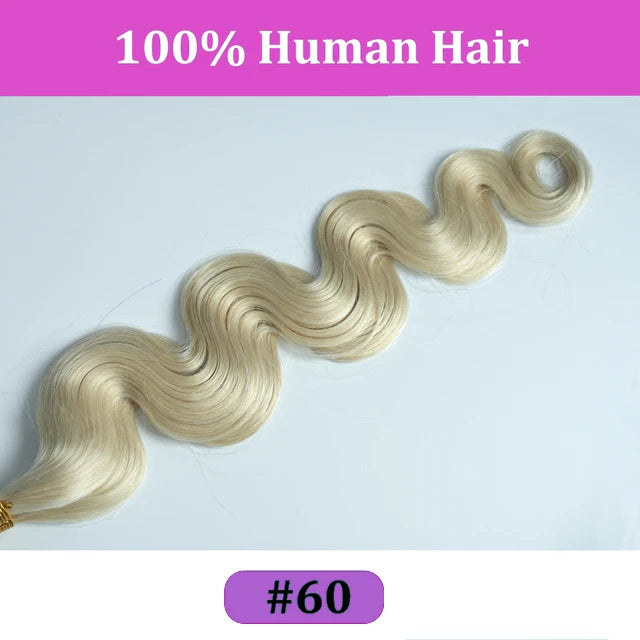 OCGK Body Wave Clip In Hair Extensions For Women Light Blonde Wavy Clip Ins Full Head Remy Human Hair 14-28Inch 10Pcs/Set