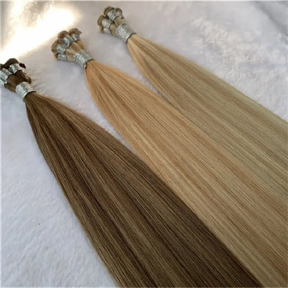 Ali Queen Hair Straight Handmade Hair 613 Bundles Human Hair Weft Unprocessed 100g Raw Virgin Hair Extension Tied Hair Weaving