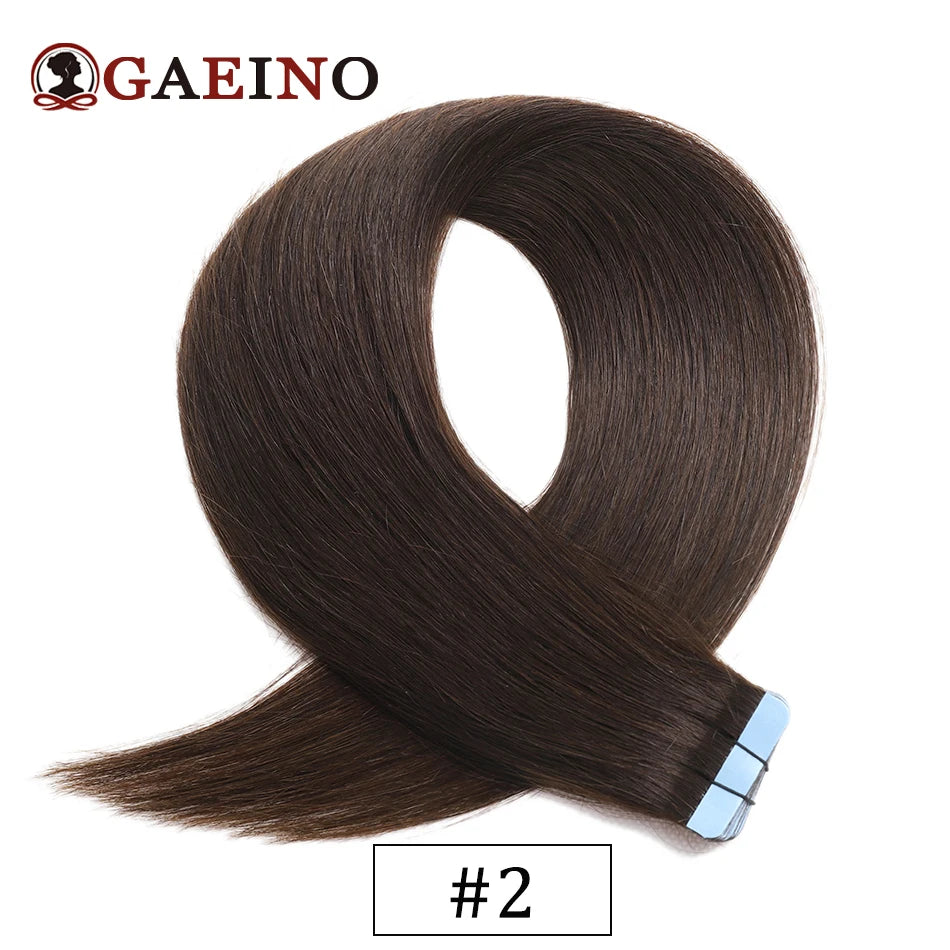 Tape In Hair Extensions Human Hair Real Natural Hair European Straight Blonde Skin Weft Adhesives Remy Hair Extension 2.0G/PC