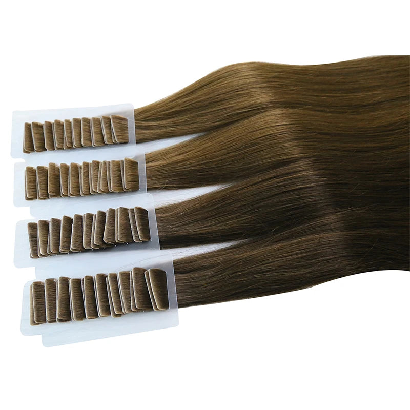 Injection Skin Weft Virgin Hair Invisible Tape In Hair Extensions Human Hair Weft European Adhesive Natural Tape In Hair 100G