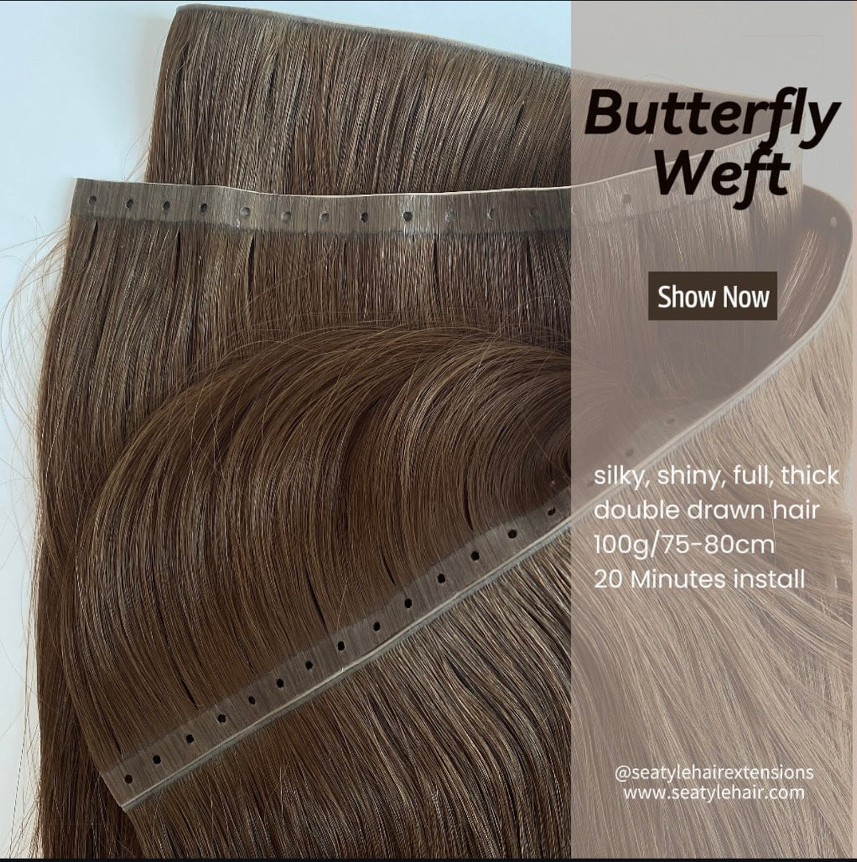 Butterfly Weft Hair Extensions (100g)
