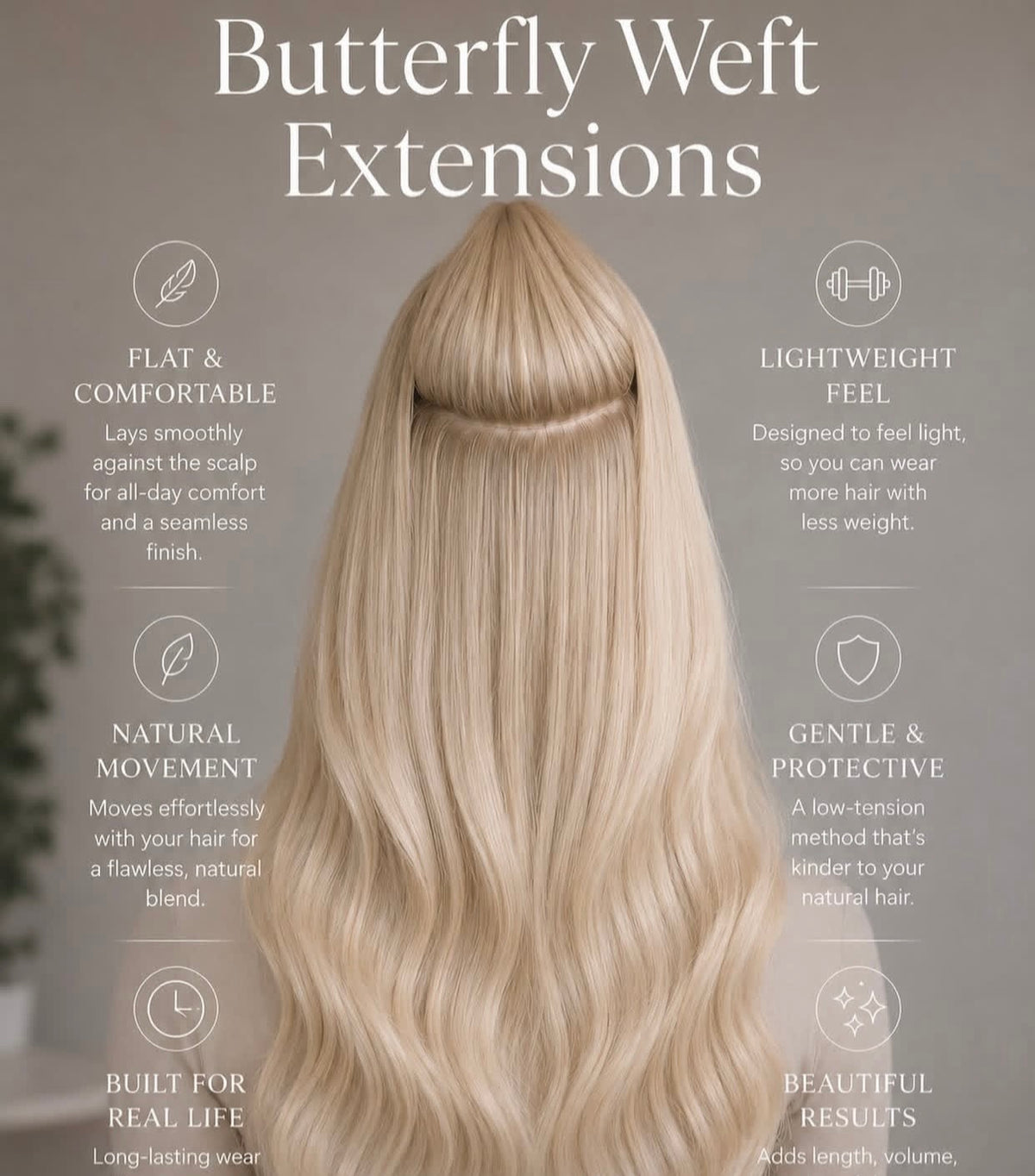 Butterfly Weft Hair Extensions (100g)