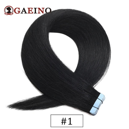 Tape In Hair Extensions Human Hair Real Natural Hair European Straight Blonde Skin Weft Adhesives Remy Hair Extension 2.0G/PC