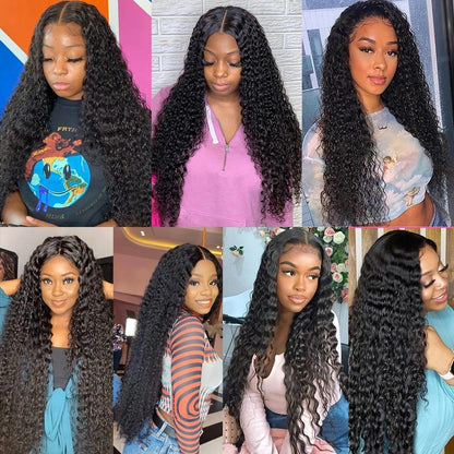 Deep Wave Bundles 100% Human Hair Bundles Peruvian Hair 32 Inch Curly Weave Bundles Soft Raw Hair Extensions Loose Deep Bundles