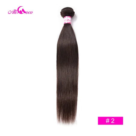 Ali Coco Brazilian Straight Hair 1/3/4 Bundles "8-30" inch  #2/#4/1b/27/ #27/1b/99j Non Remy Ombre Hair 100% Human Weave Bundles