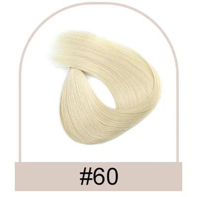 Straight Invisible Wire Hair Extension Real Human Hair Chestnut Brown to Platinum Blonde One Piece Hair Extensions Clip in Human