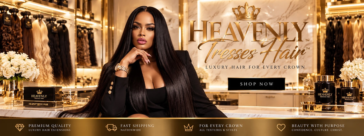 Heavenly Tresses Hair luxury homepage banner